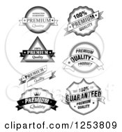 Poster, Art Print Of Black And White Quality Label Design Elements