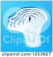 Clipart Of A 3d Woman On Layers Of Heads Royalty Free Illustration