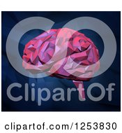 Clipart Of A 3d Pink Brain On White Royalty Free Illustration