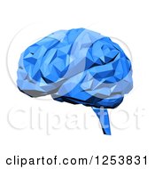 Poster, Art Print Of 3d Blue Brain On White