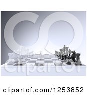 Poster, Art Print Of 3d Man On A Chess Board