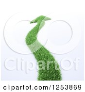 Clipart Of A 3d Grass Arrow Path Royalty Free Illustration