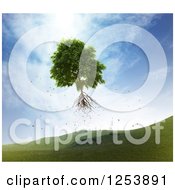 Poster, Art Print Of 3d Uprooted Tree Floating Away
