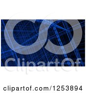 Clipart Of 3d Blue Binary Coding In Grids Over Black Royalty Free Illustration