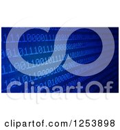 Clipart Of A Blue Screen Of Binary Code Royalty Free Illustration