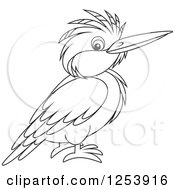 Poster, Art Print Of Black And White Kingfisher Bird