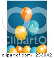 Poster, Art Print Of Background Of Infographic Party Balloons With Sample Text