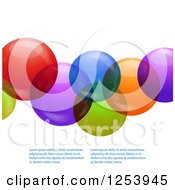 Clipart Of A Colorful Bubble Background With Sample Text Royalty Free Vector Illustration