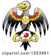 Poster, Art Print Of German Eagle With A Medal And Soccer Ball