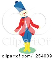 Clipart Of A Happy Patriot Soldier Royalty Free Vector Illustration by Cherie Reve