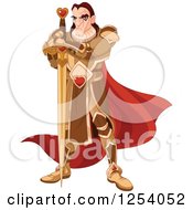 Clipart Of A Knave Of Hearts Alice In Wonderland Character Royalty Free Vector Illustration by Pushkin