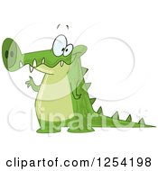 Poster, Art Print Of Friendly Crocodile Waving