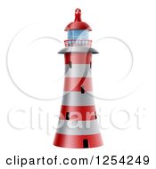 Poster, Art Print Of Red And White Striped Lighthouse