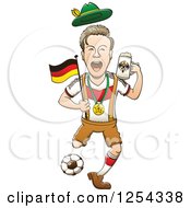 Poster, Art Print Of Happy German Soccer Sports Fan Cheering