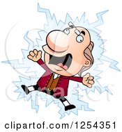 Clipart Of Benjamin Franklin Getting Shocked Royalty Free Vector Illustration by Cory Thoman