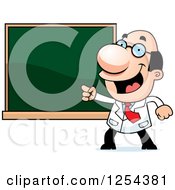 Poster, Art Print Of Scientist Pointing To A Chalk Board