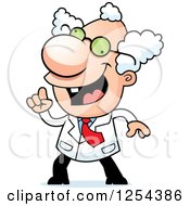 Clipart Of A Mad Scientist With An Idea Royalty Free Vector Illustration