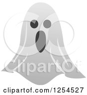 Clipart Of A Sheet Ghost Royalty Free Vector Illustration