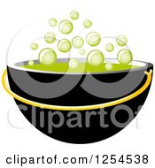 Clipart Of A Bubbly Cauldron Royalty Free Vector Illustration