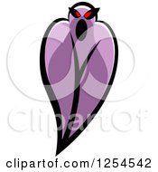 Clipart Of A Purple Demonic Ghost Royalty Free Vector Illustration