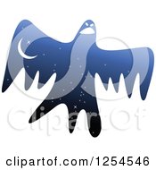 Clipart Of A Night Sky Ghost Royalty Free Vector Illustration