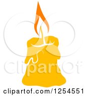 Clipart Of A Melting Candle Royalty Free Vector Illustration