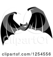 Poster, Art Print Of Black And White Flying Vampire Bat
