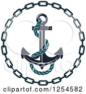 Poster, Art Print Of Anchor In A Chain Frame