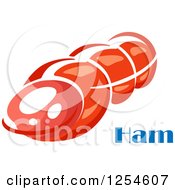 Clipart Of A Ham With Text Royalty Free Vector Illustration