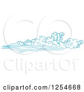 Clipart Of Blue Clouds And Wind 5 Royalty Free Vector Illustration