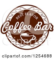 Clipart Of A Best Flavor Coffee Bar Design Royalty Free Vector Illustration