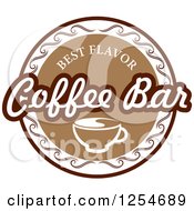 Clipart Of A Best Flavor Coffee Bar Design Royalty Free Vector Illustration