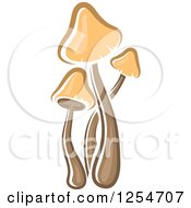 Clipart Of Mushrooms Royalty Free Vector Illustration