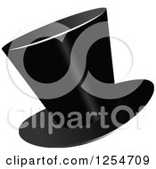 Clipart Of A Black Top Hat Royalty Free Vector Illustration