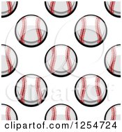 Clipart Of A Seamless Pattern Background Of Baseballs Royalty Free Vector Illustration