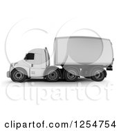 Poster, Art Print Of 3d Side View Of A Big Rig Truck