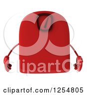 Clipart Of A 3d Red Foot Scale Character Royalty Free Illustration