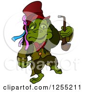 Poster, Art Print Of Water Goblin Walking With A Pipe