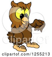 Poster, Art Print Of Brown Owl Holding Out A Fist
