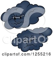 Clipart Of Storm Clouds Royalty Free Vector Illustration by dero