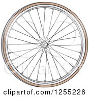 Clipart Of A Bicycle Tire Royalty Free Vector Illustration by Andy Nortnik
