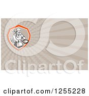 Clipart Of A Retro Woodcut Chef With A Frying Pan Business Card Design Royalty Free Illustration