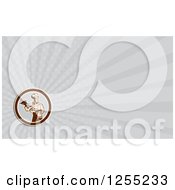 Clipart Of A Retro Woodcut Male Chef With A Plate Business Card Design Royalty Free Illustration