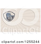 Clipart Of A Retro Security Bulldog Business Card Design Royalty Free Illustration by patrimonio