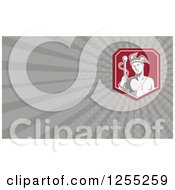 Clipart Of A Retro Hermes Business Card Design Royalty Free Illustration by patrimonio