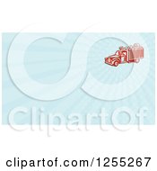 Clipart Of A Retro Produce Truck Business Card Design Royalty Free Illustration