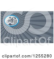 Clipart Of A Retro Carpenter Business Card Design Royalty Free Illustration
