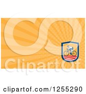 Clipart Of A Retro Cyclist Business Card Design Royalty Free Illustration