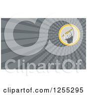 Clipart Of A Retro Electrician Business Card Design Royalty Free Illustration