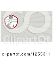 Clipart Of A Retro Male Chef With A Spoon Business Card Design Royalty Free Illustration